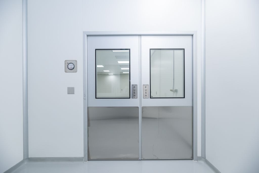 Clean room flush doors with Accessories